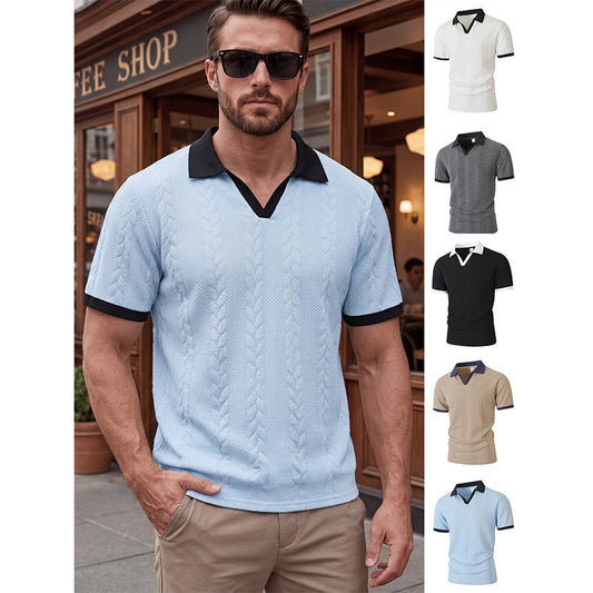 📢📢40% OFF !! ⏰ Men's Short Sleeve Knit Shirt— Free Shipping For Two Pieces