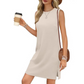 Women's Elegant Solid Sleeveless Slit Short Dress