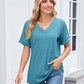 📢📢40% OFF !! ⏰Women's V-Neck Short Sleeve Casual T-Shirt