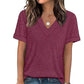 📢📢40% OFF !! ⏰Women's V-Neck Short Sleeve Casual T-Shirt