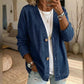 📢📢35% OFF !! ⏰  Women's Classic Button Front Denim Jacket – V-Neck, Breathable Fabric & Relaxed Fit 💙