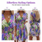 📢📢40% OFF !! ⏰Floral V-Neck A-Line Dress – Smocked Waist, Ruffled Hem, Summer Ready 🌸
