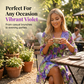📢📢40% OFF !! ⏰Floral V-Neck A-Line Dress – Smocked Waist, Ruffled Hem, Summer Ready 🌸