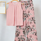 ⏳Limited-time 50% off⏰Floral Print Top & Wide-Leg Trousers Set👚👖
