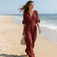 📢📢35% OFF !! ⏰Elegant V-Neck Wide-Leg Jumpsuit