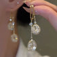 Elegant Artificial Crystal Tassel Drop Earrings