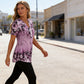 📢📢40% OFF !! ⏰ Women's Elegant Floral Printed Short Sleeve Top