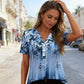 📢📢40% OFF !! ⏰ Women's Elegant Floral Printed Short Sleeve Top