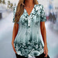 📢📢40% OFF !! ⏰ Women's Elegant Floral Printed Short Sleeve Top