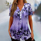 📢📢40% OFF !! ⏰ Women's Elegant Floral Printed Short Sleeve Top