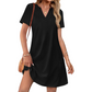 📢📢40% OFF !! ⏰Women's Casual Loose Fit Short Sleeve Dress
