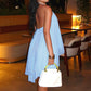📢📢40% OFF !! ⏰ Sleeveless A-Line Halter Mini Dress