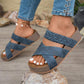 📢📢40% OFF !! ⏰Women's Criss-Cross Woven Strap Wedge Sandals