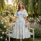 📢📢40% OFF !! ⏰Ethereal Flutter Sleeve Fit-and-Flare Dress