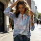 📢📢40% OFF !! ⏰ Women's Floral Print V-Neck Blouse