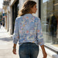 📢📢40% OFF !! ⏰ Women's Floral Print V-Neck Blouse