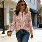 📢📢40% OFF !! ⏰ Women's Floral Print V-Neck Blouse