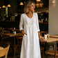 📢📢30% OFF !! ⏰Women's Casual V-Neck Button-Down Linen Midi Dress