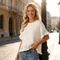 📢📢40% OFF !! ⏰Women's Short Sleeve Ruffle Knit Top
