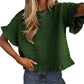 📢📢40% OFF !! ⏰Women's Short Sleeve Ruffle Knit Top