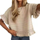 📢📢40% OFF !! ⏰Women's Short Sleeve Ruffle Knit Top