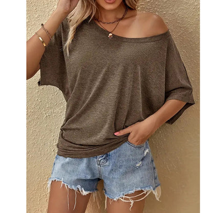 📢📢30% OFF !! ⏰Women's Casual Off-Shoulder Short Sleeve T-Shirt