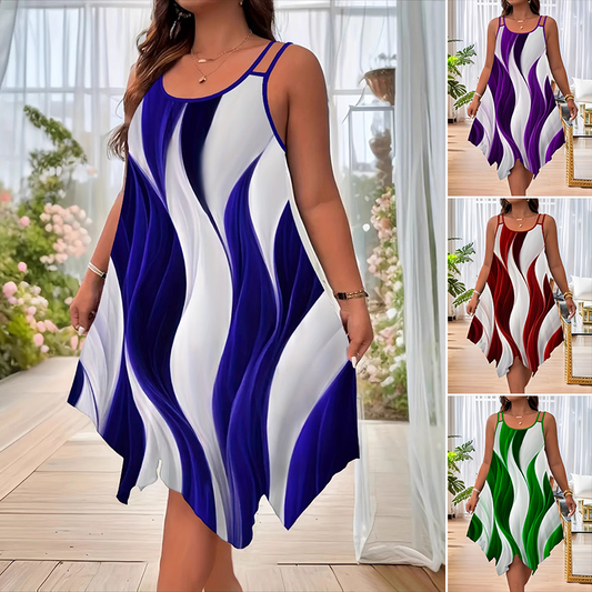 📢📢30% OFF !! ⏰Women Fashion Sleeveless Double Strap Midi Dress