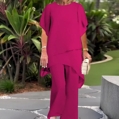 📢📢30% OFF !! ⏰Charming Irregular Top & Wide Leg Pants Set