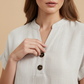 📢📢40% OFF !! ⏰Women's V-Neck T-Shirt with Button Placket