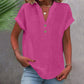 📢📢40% OFF !! ⏰Women's V-Neck T-Shirt with Button Placket
