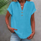 📢📢40% OFF !! ⏰Women's V-Neck T-Shirt with Button Placket