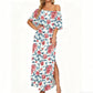 📢📢40% OFF !! ⏰Summer Bohemian Beach Slit Maxi Dress