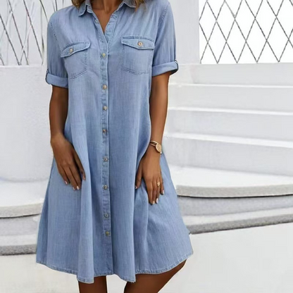 📢📢30% OFF !! ⏰Women's Casual Denim Shirt Dress