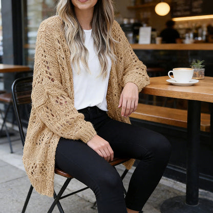 📢📢35% OFF !! ⏰Women's Open Front Slouchy Knit Cardigan