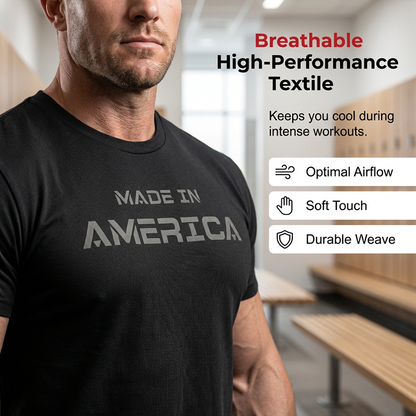 📢📢40% OFF !! ⏰ Men's Athletic Fit Crew Neck Tee – Breathable Cotton, Perfect Stretch & Versatile Gym to Street ✨