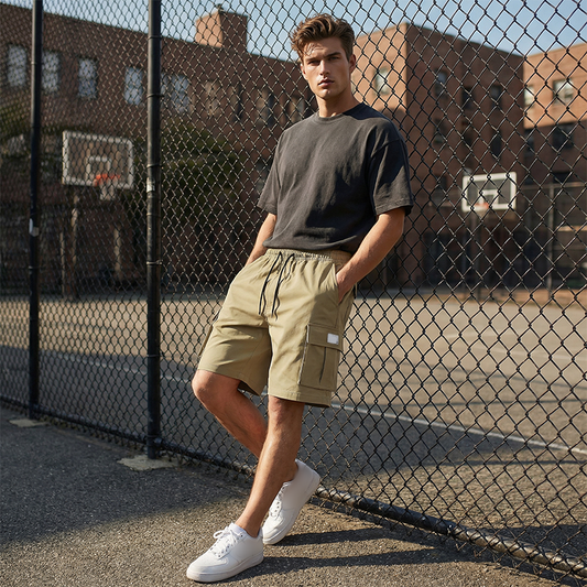 📢📢40% OFF !! ⏰Men's Casual Cargo Shorts with Elastic Waist