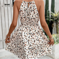 📢📢35% OFF !! ⏰Abstract Print Halter Neck A-Line Dress