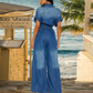 📢📢30% OFF !! & FREE SHIPPING⏰Women's Collared Wide-Leg Denim Jumpsuit💞Exquisite Fabrics💞 Exceptional Feel💞