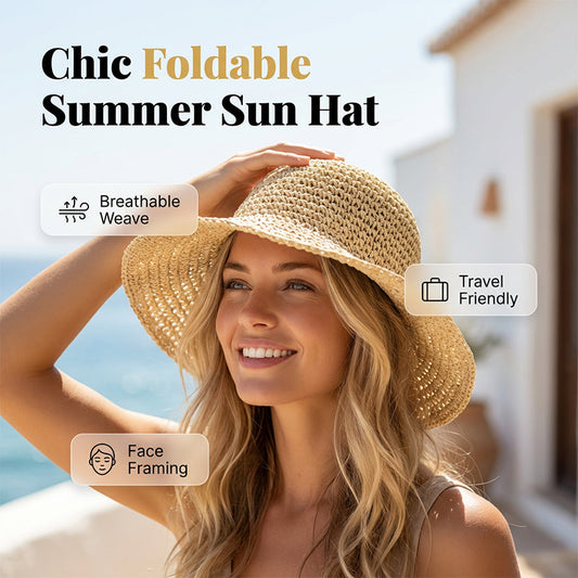 📢📢40% OFF !! ⏰Women's Handwoven Wide-Brim Straw Hat