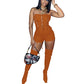 📢📢35% OFF !! ⏰Solid Color Sleeveless Lace-Up Jumpsuit