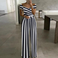 📢📢40% OFF !! ⏰Women's Elegant Off-Shoulder Wide-Leg Jumpsuit