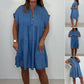 📢📢40% OFF !! ⏰Women’s Casual Solid Button Down Short Dress