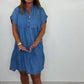 📢📢40% OFF !! ⏰Women’s Casual Solid Button Down Short Dress