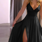 📢📢40% OFF !! ⏰V-Neck Spaghetti Strap High Slit Maxi Dress