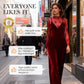 📢📢40% OFF !! ⏰2-Piece Velvet Jumpsuit & Lace Top Set