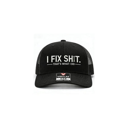 Mesh Back Trucker Cap with "I Fix Shit" Embroidery – Breathable Outdoor Sun Hat🧢☀️