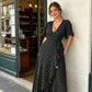 📢📢30% OFF !! ⏰Women's Polka Dot V-Neck Maxi Dress