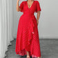 📢📢30% OFF !! ⏰Women's Polka Dot V-Neck Maxi Dress