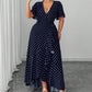 📢📢30% OFF !! ⏰Women's Polka Dot V-Neck Maxi Dress