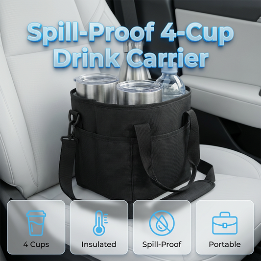 📢📢40% OFF !! ⏰4-Cup Drink Carrier Tote with Shoulder Strap